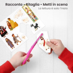 Kamishibai: Ritaglio burattini dei personaggi della storia LA PARABOLA DELLA PECORELLA SMARRITA - Un Racconto Ispirato ai Vangeli.