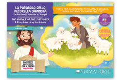 La parabola della pecorella smarrita - storia kamishibai bilingue di Stravagarte - copertina fronte