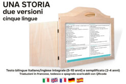 La parabola della pecorella smarrita - storia kamishibai bilingue di Stravagarte - teatrino kamishibai, testo bilingue sul retro