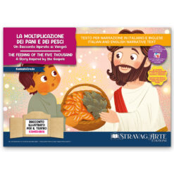 Kamishibai copertina storia bilingue La Moltiplicazione dei Pani e dei Pesci - Un Racconto Ispirato ai Vangeli StravagArte