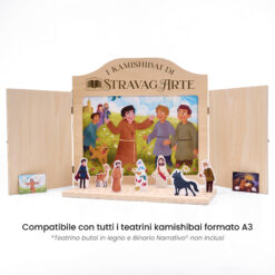 Kamishibai: Tavole A3 San Francesco, il Fratello di Tutti - Racconto della Vita Ispirato alle Fonti Francescane compatibili teatrino legno.