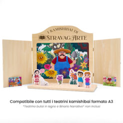 Kamishibai: Tavole A3 Dove Sono Finiti i Fiori? Un Racconto per Coltivare la Memoria compatibili teatrino legno.