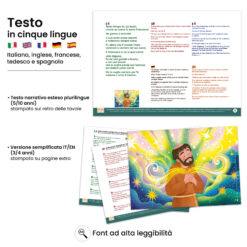 Kamishibai: Retro tavole San Francesco e il Canto del Creato: il Cantico delle Creature raccontato ai bambini con testo in cinque lingue.