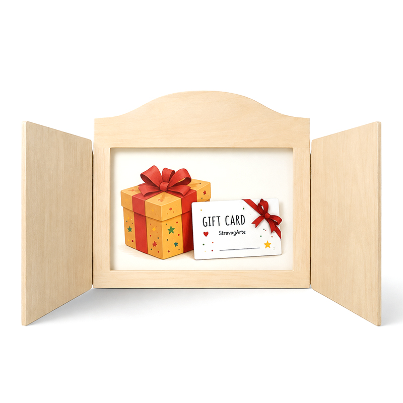 Gift Card StravagArte per regalare storie kamishibai, teatrini e accessori