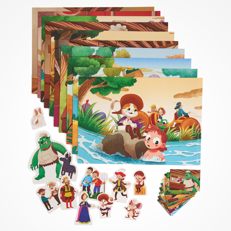 Storie kamishibai StravagArte con tavole illustrate e materiali narrativi