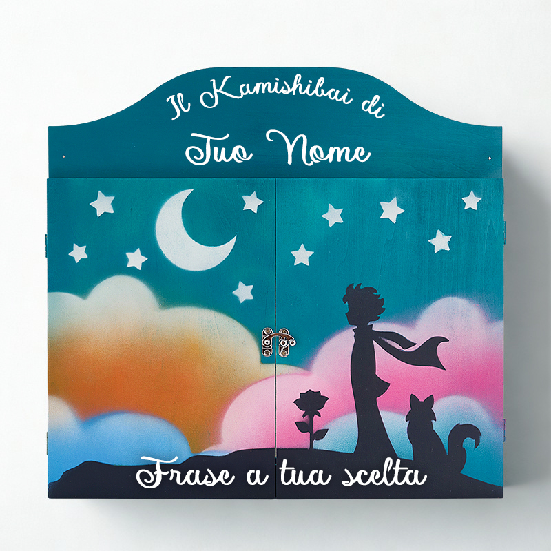 Teatrino kamishibai A3 in legno decorato e personalizzato StravagArte