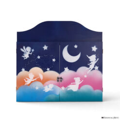 Teatrino kamishibai A3 personalizzato in legno BS02 colore blu scuro tema bambini in volo StravagArte