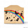 Teatrino kamishibai A3 personalizzato in legno LN02 colore legno naturale tema bambini in volo StravagArte