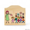 Teatrino kamishibai A3 personalizzato in legno LN08 colore legno naturale tema maestra che annaffia i bambini StravagArte