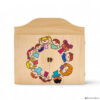 Teatrino kamishibai A3 personalizzato in legno LN09 colore legno naturale tema bambini in cerchio StravagArte