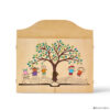 Teatrino kamishibai A3 personalizzato in legno LN10 colore legno naturale tema bambini, albero e libro StravagArte