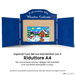 Teatrino kamishibai A3 blu chiaro con riduttore A4 StravagArte