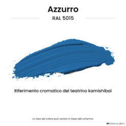 Colore teatrino kamishibai azzurro riferimento RAL 5015 StravagArte