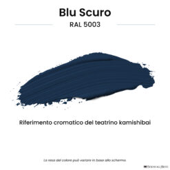 Colore teatrino kamishibai blu scuro riferimento RAL 5003 StravagArte