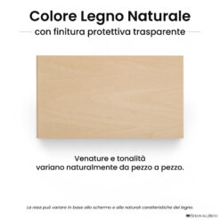 Teatrino kamishibai StravagArte in legno naturale con finitura protettiva trasparente e venature visibili