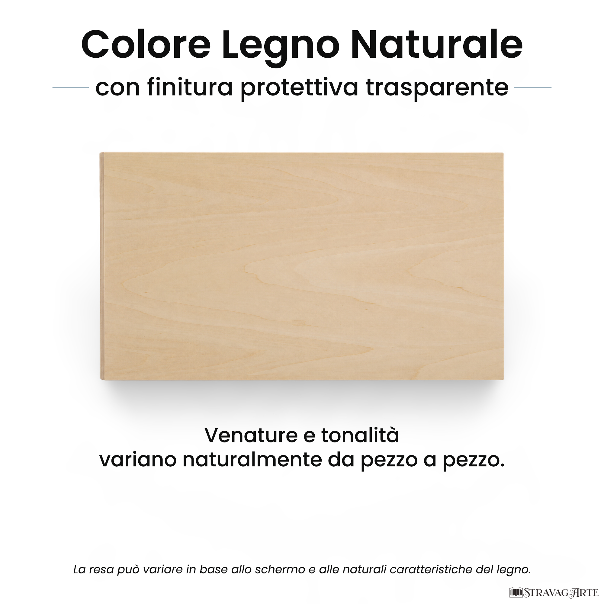 Teatrino kamishibai StravagArte in legno naturale con finitura protettiva trasparente e venature visibili