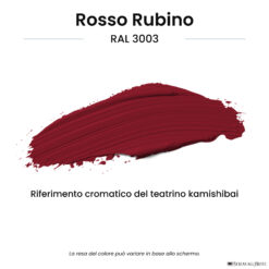 Colore teatrino kamishibai rosso rubino riferimento RAL 3003 StravagArte